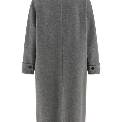 'S Max Mara Gray Virgin Wool Coat