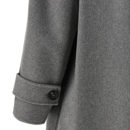 'S Max Mara Gray Virgin Wool Coat