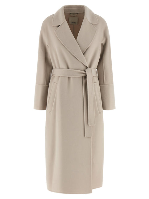 'S Max Mara Beige Virgin Wool Coat