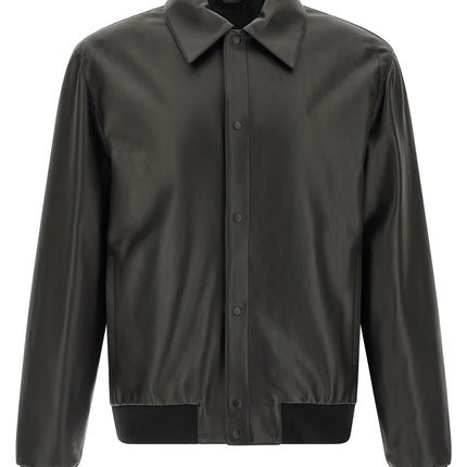Fendi Black Lamb Leather Leather Jacket