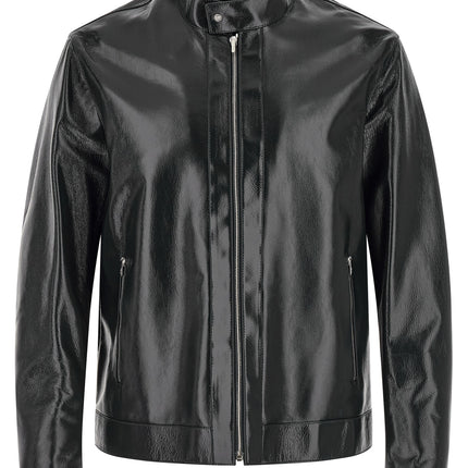 Fendi Blue Lamb Leather Leather Jacket