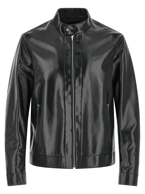 Fendi Blue Lamb Leather Leather Jacket
