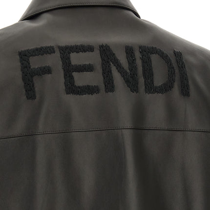 Fendi Black Lamb Leather Leather Jacket