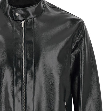 Fendi Blue Lamb Leather Leather Jacket