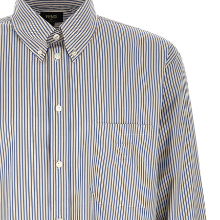 Fendi Blue Cotton Blouse