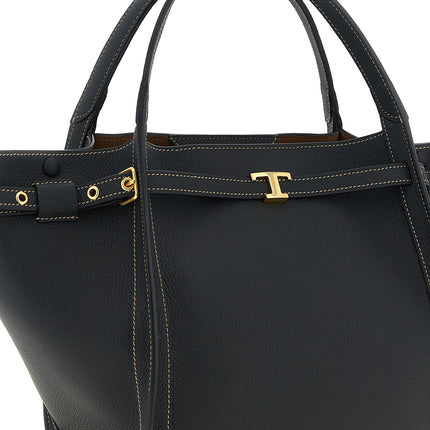 Tod's Black Calfskin Tote Bag