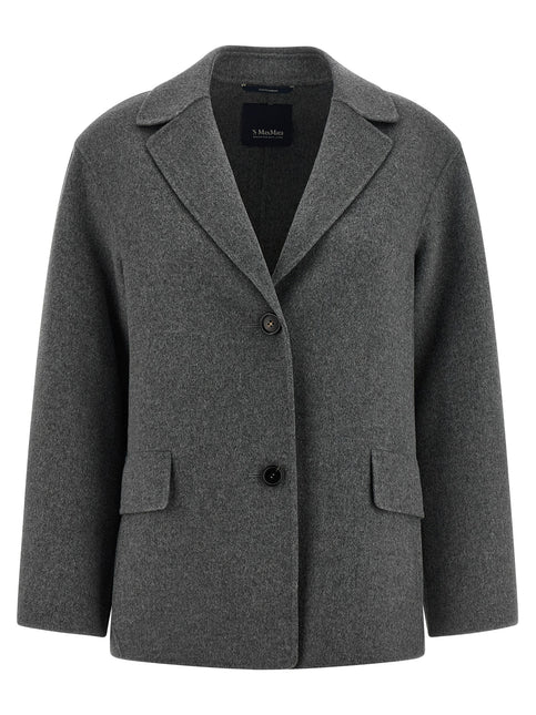 'S Max Mara Gray Virgin Wool Blazer