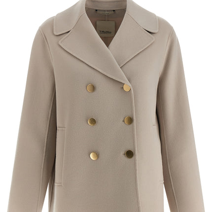 'S Max Mara Beige Virgin Wool Biker Jacket