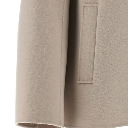 'S Max Mara Beige Virgin Wool Biker Jacket