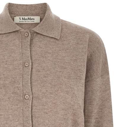 'S Max Mara Beige Wool Cardigan
