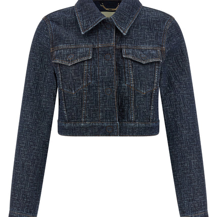 Fendi Blue Cotton Denim Jacket