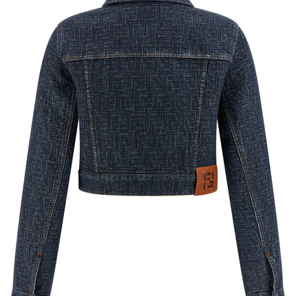 Fendi Blue Cotton Denim Jacket