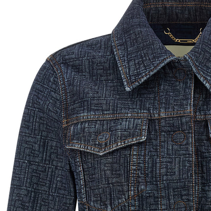 Fendi Blue Cotton Denim Jacket