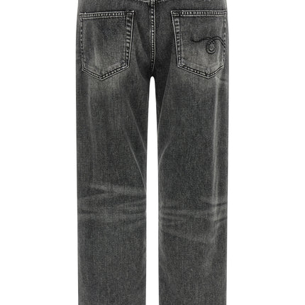 R13 Gray Cotton Boyfriend Jeans