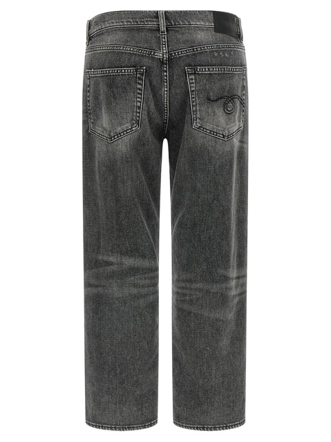 R13 Gray Cotton Boyfriend Jeans