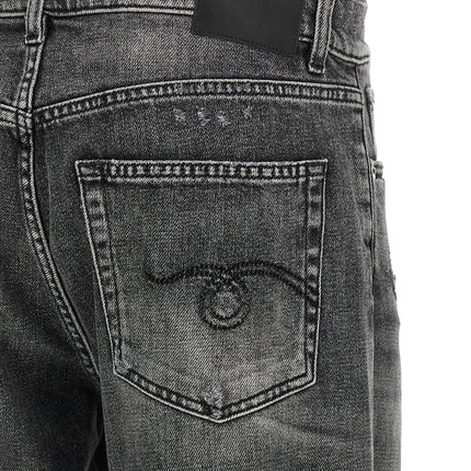 R13 Gray Cotton Boyfriend Jeans