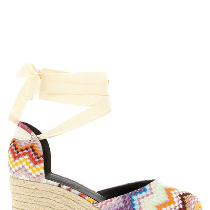 Missoni Multicolor Cowhide Wedge Sandals