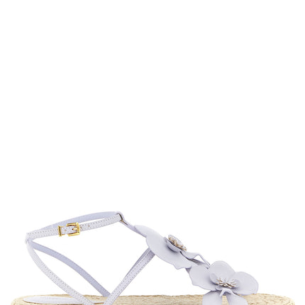 Zimmermann Purple Cowhide Flat Sandals