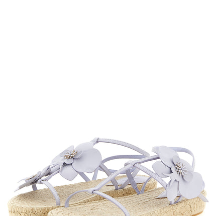 Zimmermann Purple Cowhide Flat Sandals