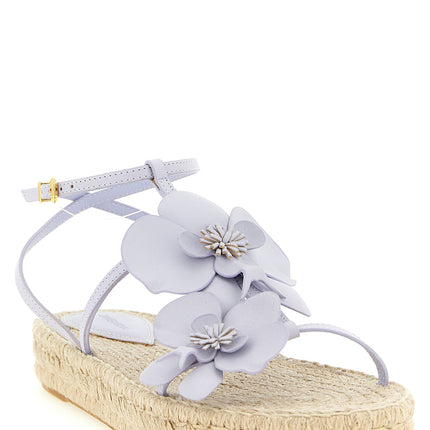 Zimmermann Purple Cowhide Flat Sandals