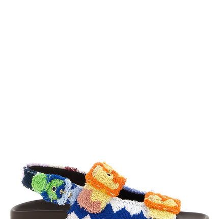 Missoni Multicolor Goatskin Flat Sandals