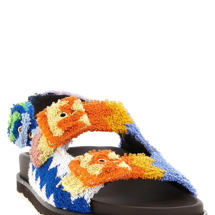 Missoni Multicolor Goatskin Flat Sandals