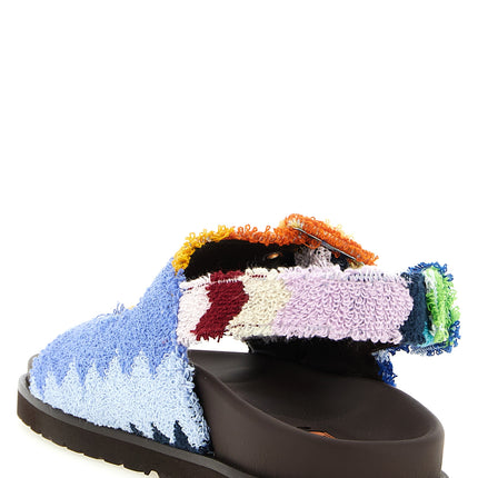 Missoni Multicolor Goatskin Flat Sandals