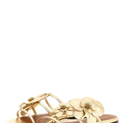 Zimmermann Gold Leather Slides