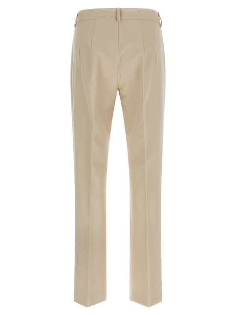 'S Max Mara Beige Cotton Cropped Pants