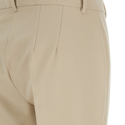 'S Max Mara Beige Cotton Cropped Pants