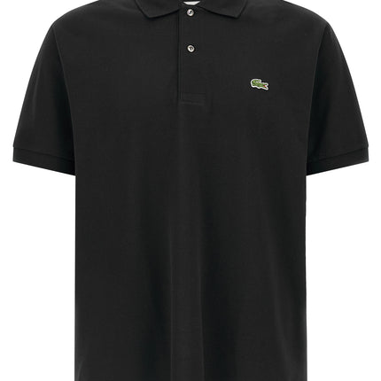 Lacoste Black Cotton Polo Shirt