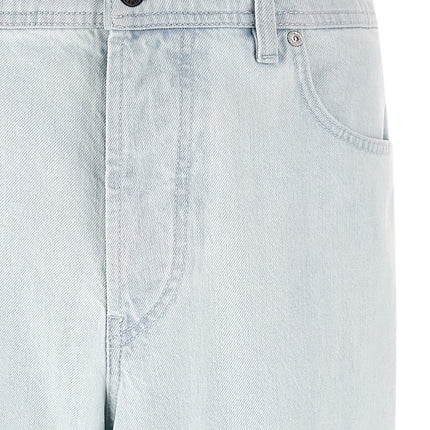 Stone Island Blue Cotton Straight-Leg Jeans
