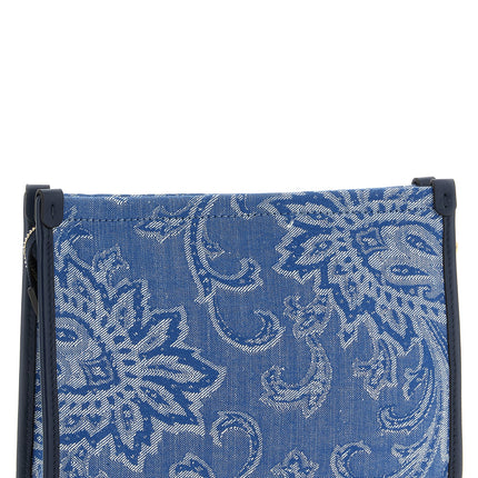 Etro Blue Cotton Clutch Bag