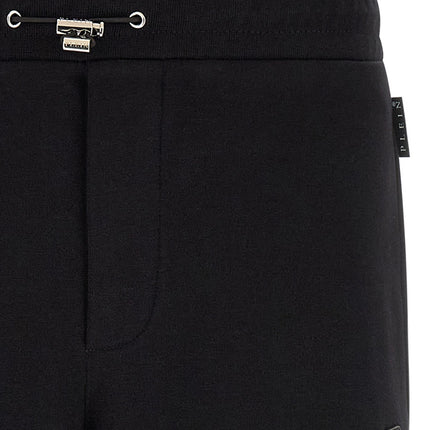 Philipp Plein Black Cotton Joggers (Workout Pants)