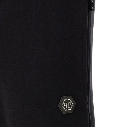 Philipp Plein Black Cotton Joggers (Workout Pants)