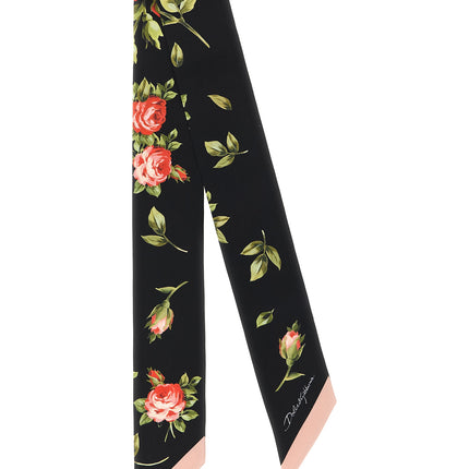 Dolce & Gabbana Black Silk Foulard