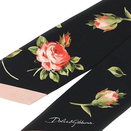Dolce & Gabbana Black Silk Foulard