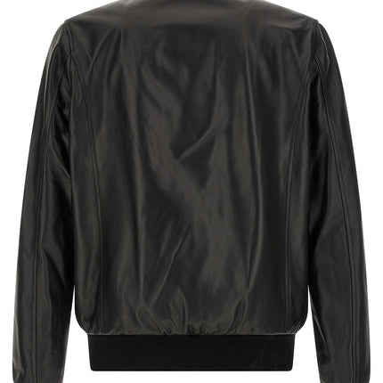 Philipp Plein Black Lambskin Leather Jacket