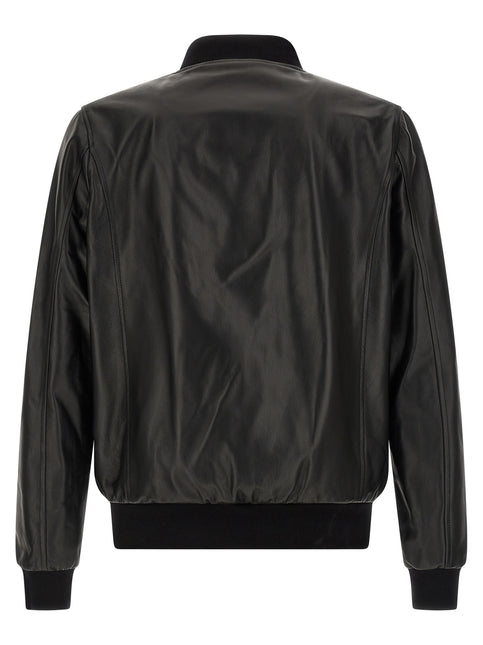 Philipp Plein Black Lambskin Leather Jacket