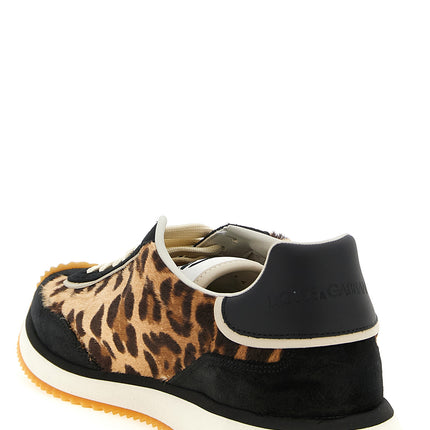 Dolce & Gabbana Multicolor Calfskin Low Top Sneakers