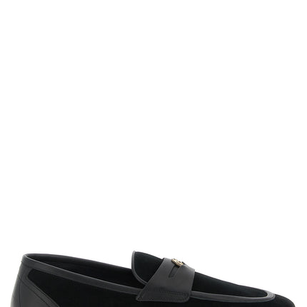 Dolce & Gabbana Black Calfskin Slip-On Loafers