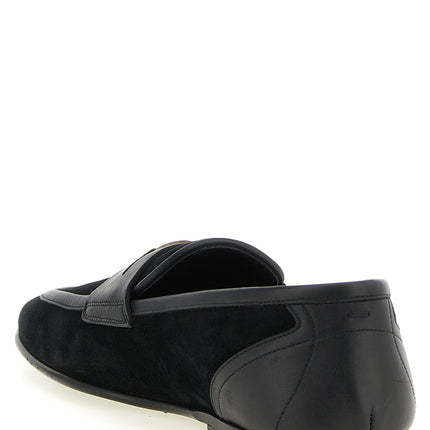 Dolce & Gabbana Black Calfskin Slip-On Loafers