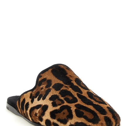 Dolce & Gabbana Brown Calfskin Flats