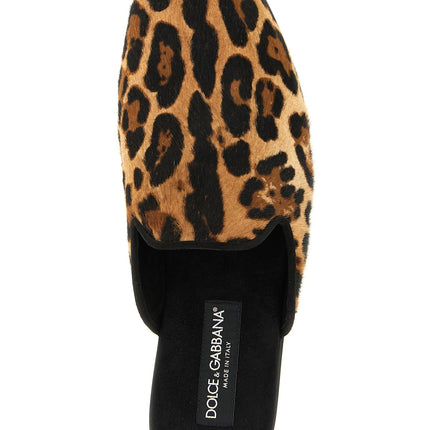 Dolce & Gabbana Brown Calfskin Flats