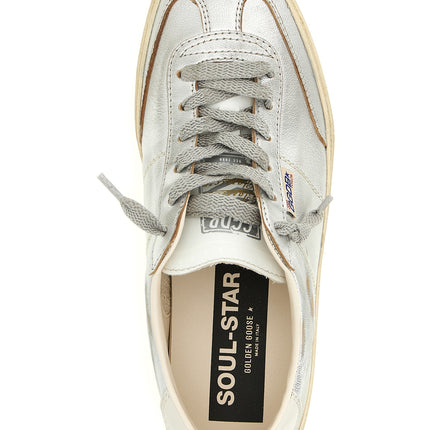 Golden Goose Silver Cowhide Low Top Sneakers