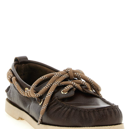 Golden Goose Brown Cowhide Slip-On Loafers