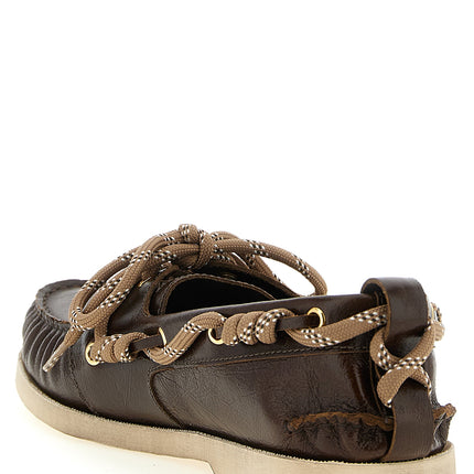 Golden Goose Brown Cowhide Slip-On Loafers