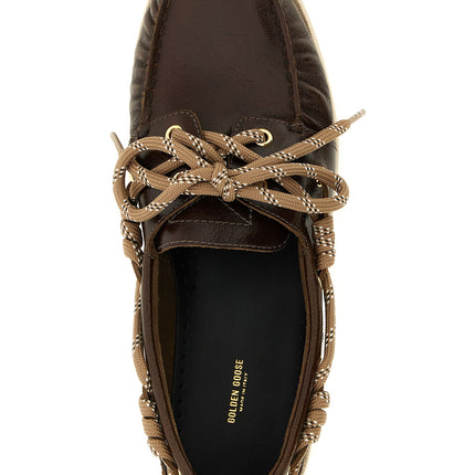Golden Goose Brown Cowhide Slip-On Loafers