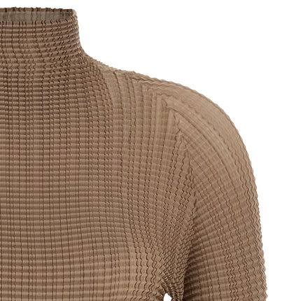 Issey Miyake Beige Polyester Blouse Issey Miyake