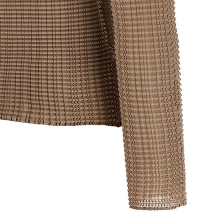 Issey Miyake Beige Polyester Blouse Issey Miyake